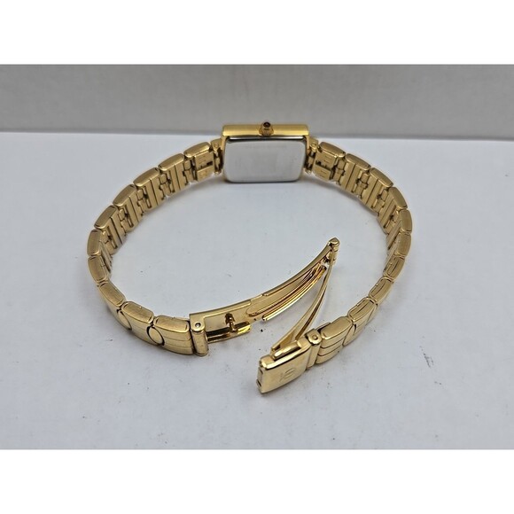 Titan Raga Womens Rectangle Gold Tone Dress Watch New Battery 30m Quartz India - Picture 12 of 13